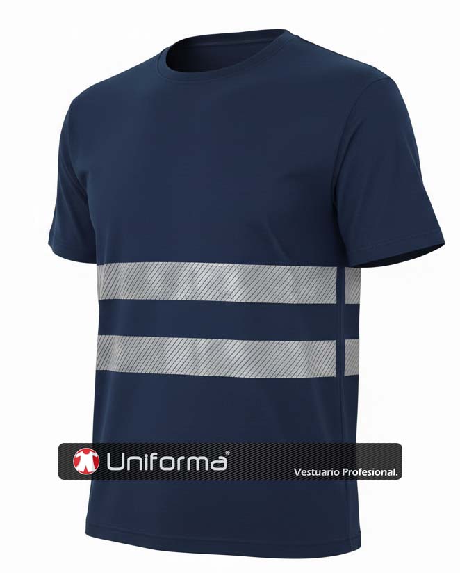 Camiseta Algodón con Bandas Reflectantes - UN1020