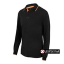 [V105515] Polo de Manga Larga - V105515 (Negro / naranja)