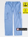 [TB1900] Pantalón Antiestático Disipativo ESD - TB1900 (Azul Celeste)