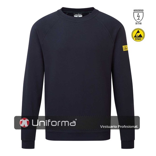 [PAS24] Sudadera ESD Disipativa Anti-Estática - PAS24 (Azul Marino)