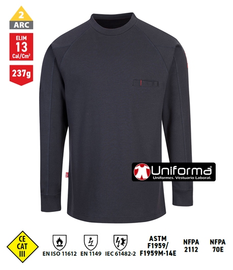 Camiseta Ignífuga Soldadura Arco-Eléctrico - PFR33