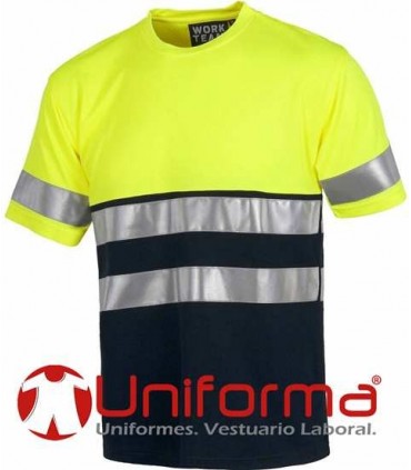 Camiseta de Alta Visibilidad Manga Corta Bicolor TC3941