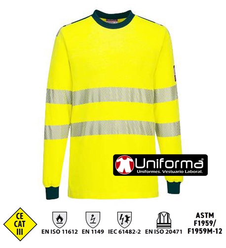 Camiseta Alta Visibilidad Ignífuga Bandas Segmentadas - PFR701