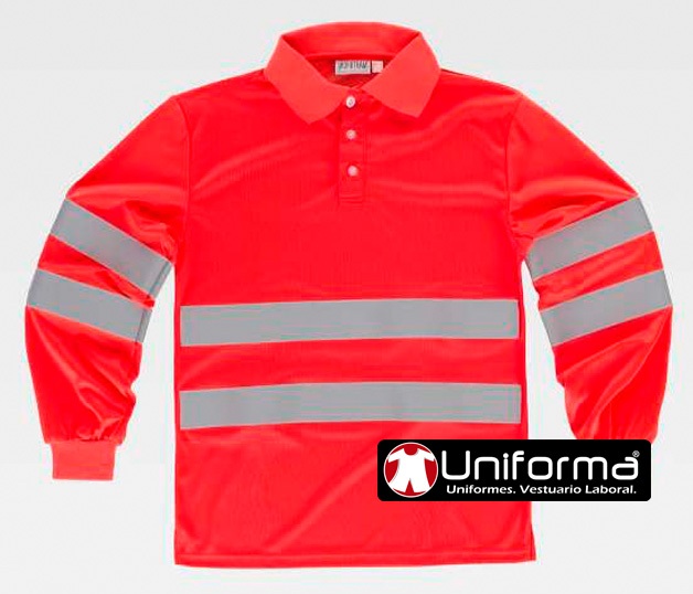 Polo Rojo Alta Visibilidad Clase 2 TC3837