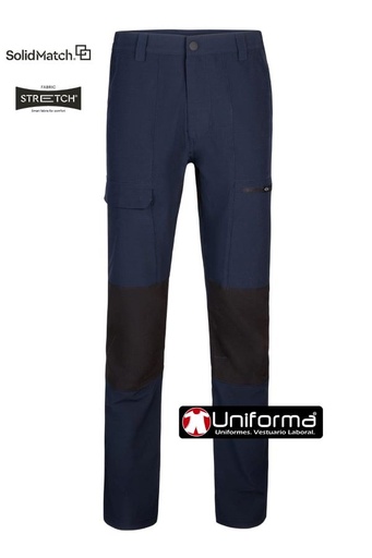 [V103022S] Pantalón Trekking Super Elástico V103022S (Azul Marino)