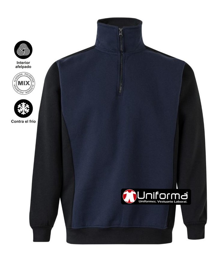 Sudadera Bicolor de Cuello Alto - V105703