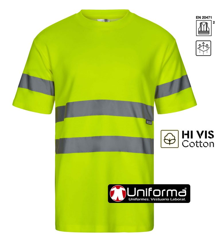 Camiseta Alta Visibilidad con Algodón - V305612