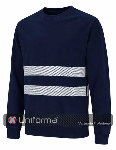 [UN2280] Sudadera con Bandas Reflectantes Segmentadas - UN2280 (Azul Marino)