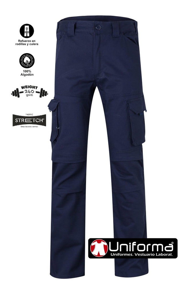 Pantalón Elástico Reforzado Algodón - V103012S