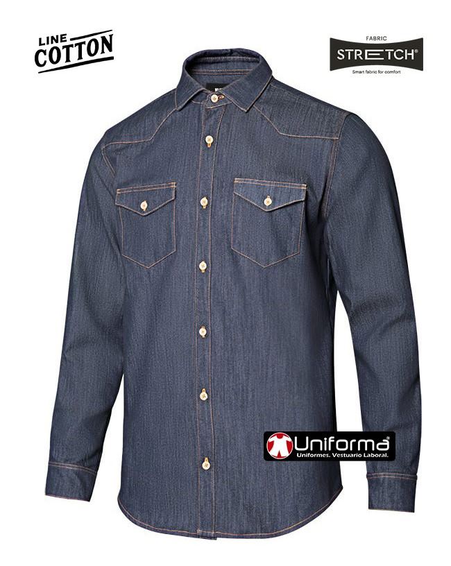 Camisa Vaquera Manga Larga Hombre - V405006S