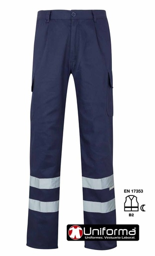 [V159] Pantalón Bandas Reflectantes - V159 (Azul Marino)