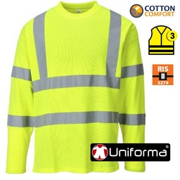 [PS278] Camiseta  Manga Larga Alta Visibilidad Clase 3 - PS278