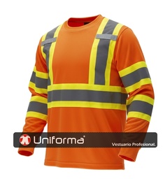 Camiseta Manga Larga Bandas Bicolor TC3633