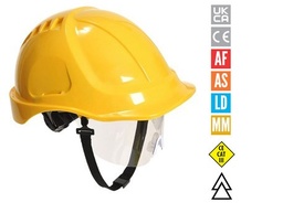 [Portwest PW54] Casco con Visor Incoloro - PPW54