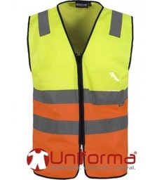 [TC3616] Chaleco Alta Visibilidad Naranja / Amarillo - TC3616