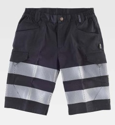 [TC2707] Bermudas Negras con reflectantes  - TC2707