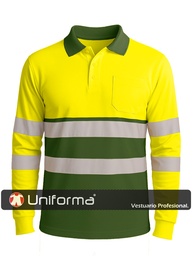 [Prima Sunny Plus] Polo Alta Visibilidad Manga Larga - PR5642