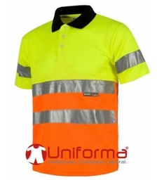 [TC3866] Polo Bicolor Reflectante Amarillo / Naranja - TC3866