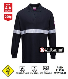 [PFR03] Polo Anti estático Resistente a la llama con cinta reflectante -  PFR03