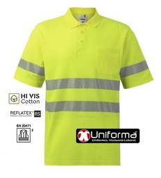 [V305522] Polo Algodón Manga Corta Alta Visibilidad V305522