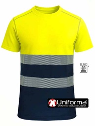 [PR4020] Camiseta Manga Corta Alta Visibilidad Combinada - PR4020