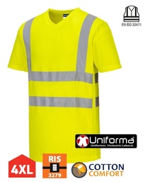 Camiseta Cuello Pico Alta Visibilidad - PS179