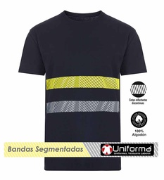 Camiseta Algodón Bandas Reflectantes y Alta Visibilidad - UN103