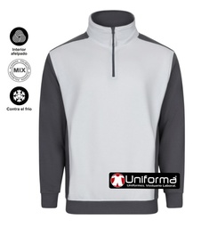 [V105703] Sudadera Bicolor de Cuello Alto - V105703