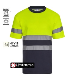 Camiseta Alta Visibilidad Bicolor HI VIS Cotton - V305613