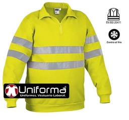 [VL2714] Sudadera Alta Visibilidad Media Cremallera - VL2714