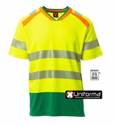 Camiseta Alta Visibilidad Cuello Pico - PY00739
