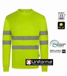 Camiseta Poliéster Reciclado Alta Visibilidad Manga Larga - V305634