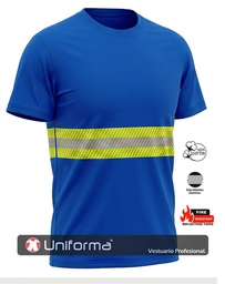 Camiseta Algodón Banda Reflectante Bicolor - UN1050