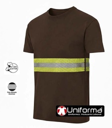 Camiseta Algodón Banda Reflectante Bicolor - UN303