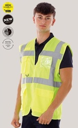 [AN12024] Chaleco Alta Visibilidad de Rejilla con Bolsillos y Cremallera - AN12024