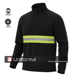 [UNFQ165U50] Micropolar Media Cremallera Bandas Reflectantes Bicolor - UNFQ165U50