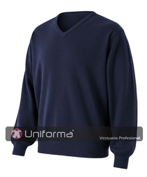 Jersey Punto Fino Cuello Pico - V104